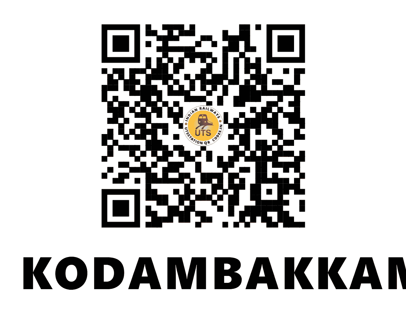 UTS QR Code for KODAMBAKKAM - MKK - SR (TAMIL NADU)
